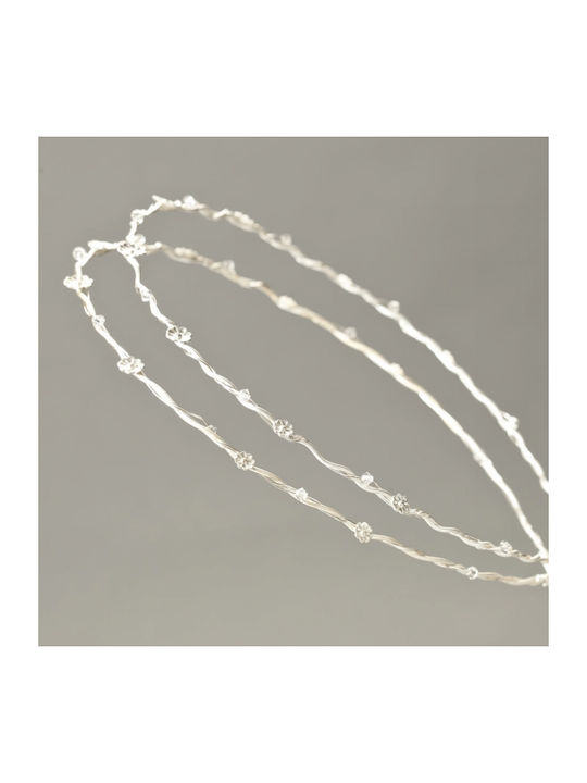 Silver Plated Wedding Crowns Μαργαρίτα S287