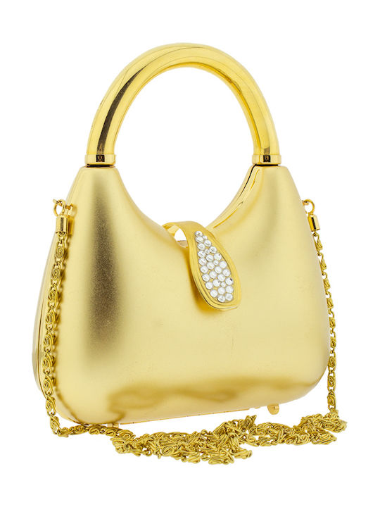 Sac de ambreiaj de seară Sheilan MB055-Gold