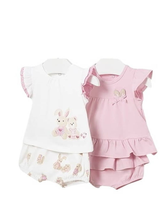 Mayoral Kids Set with Shorts Summer 4pcs Pink