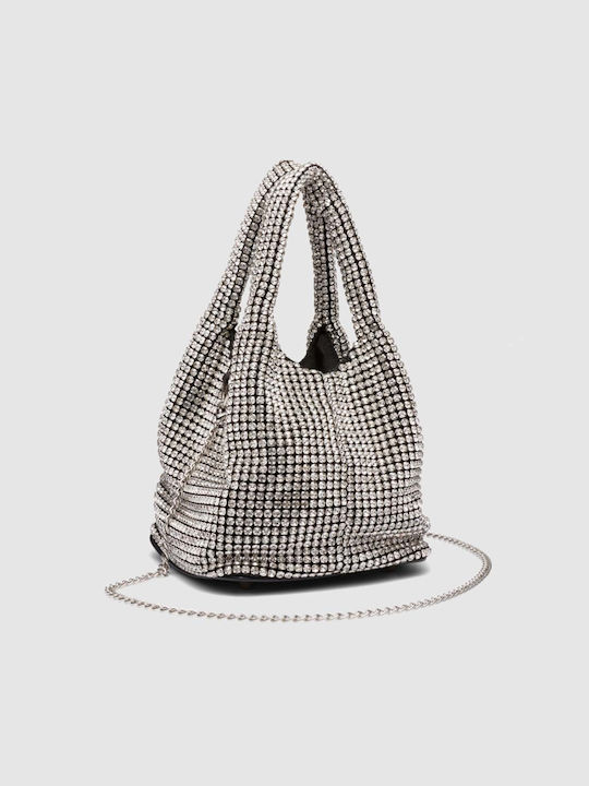 Damen Tasche Hand Silber