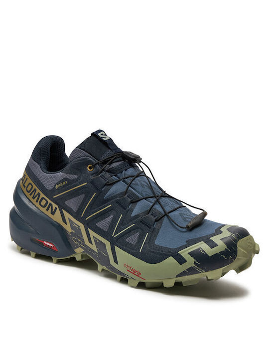 Salomon Speedcross 6 Gore-tex Men's Trail Running Sport Shoes Waterproof Gore-Tex Membrane Grisaille / Carbon / Tea