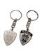 Keychain 2 Sides Team Silver