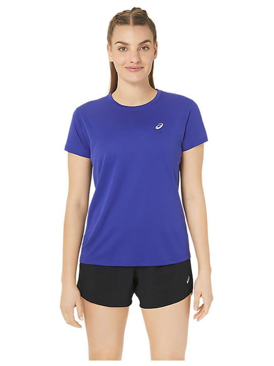 ASICS Women's Athletic Blouse Short Sleeve Purple