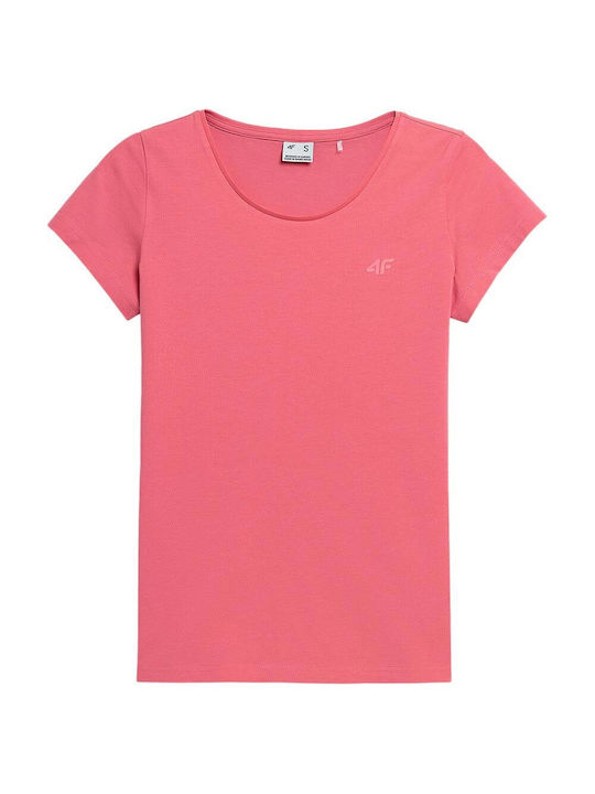 4F Short Sleeve Women's Blouse Coral