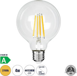 GloboStar Λάμπα LED για Ντουί E27 και Σχήμα G95 Θερμό Λευκό 840lm Dimmable