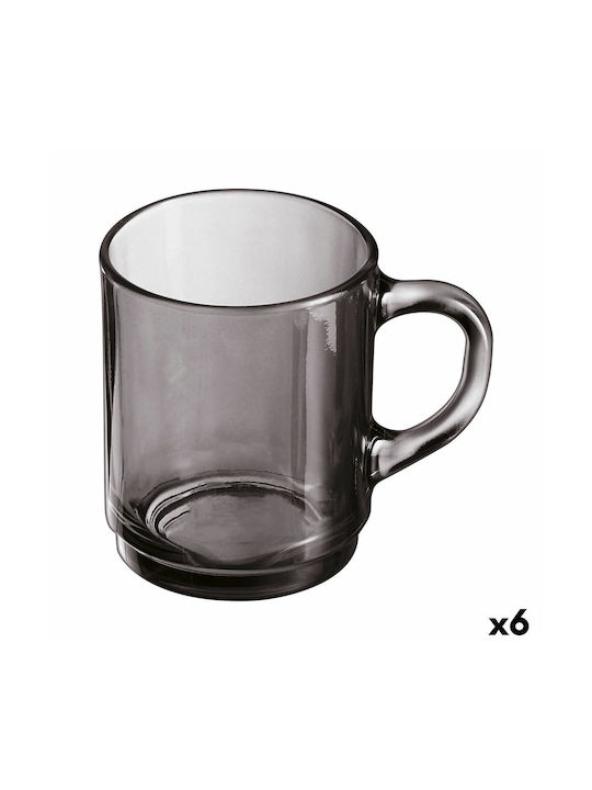 Mug Glass Gray 250ml 1pcs