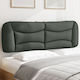 vidaXL Bed Headboard made of Fabric Dark Gray 1...