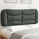 vidaXL LED Headboard Cushion Fabric Dark Grey 120x48cm