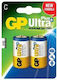 GP Batteries Ultra Plus Αλκαλικές Μπαταρίες C 1.5V 2τμχ