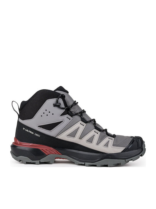 Salomon X Ultra 360 Mid GTX Men's Hiking Waterproof Boots with Gore-Tex Membrane Gray