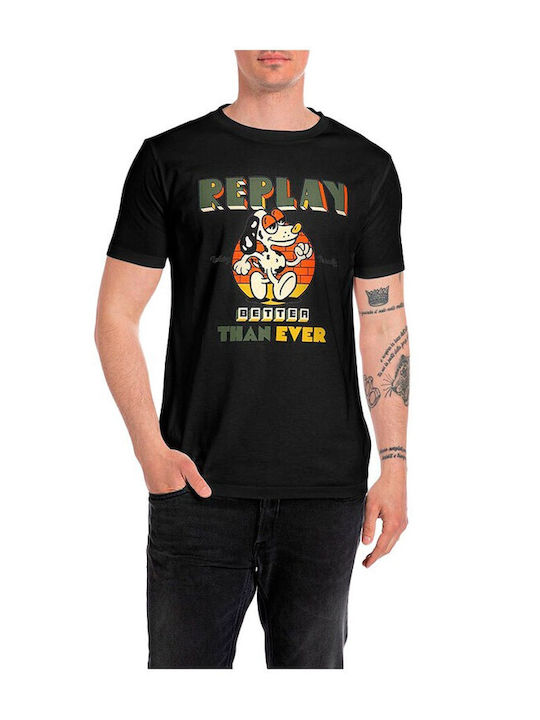 Replay Men's Short Sleeve Blouse BLACK