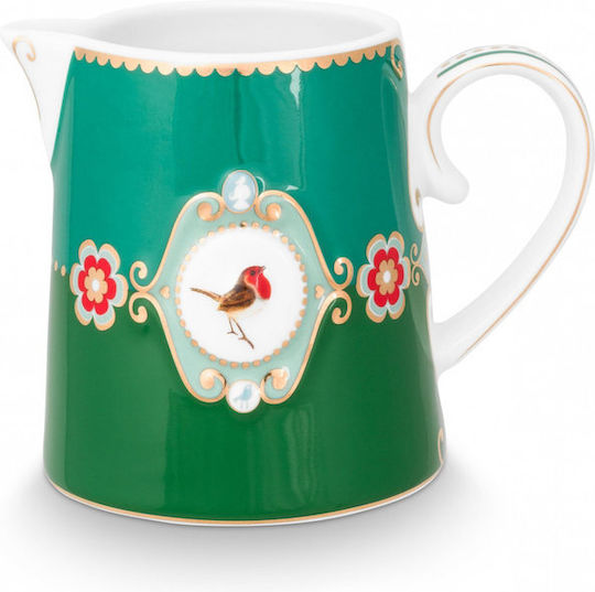 PiP Studio Love Birds Milchkanne zum Servieren aus Porzellan in Grün Farbe 1Stück