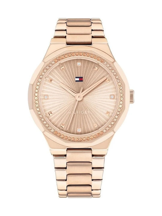 Tommy Hilfiger Piper Ανδρικό Ρολόι 36mm Μπαταρίας με Ροζ Χρυσό Μεταλλικό Μπρασελέ