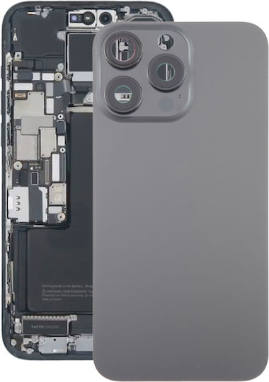 Κапак за замяна на батерията Черен за iPhone 15 Pro