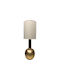Zen Collection Ceramic Table Lamp with Gold Shade and Base