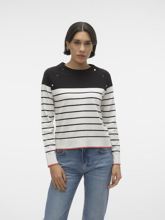 Vero Moda Damen Langarm Pullover Baumwolle Gest...