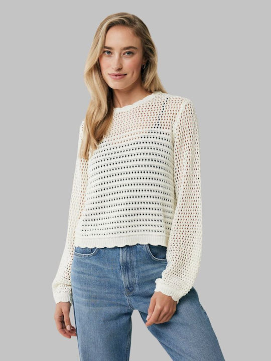 Mexx Women's Long Sleeve Pullover Cotton OffWhite
