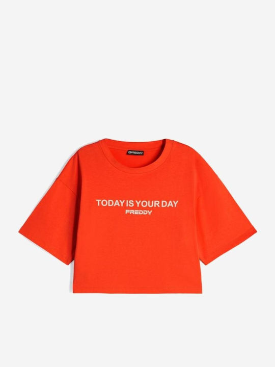 Freddy Дамски Спорт Култури T-shirt Оранжев