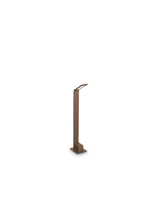 Ideal Lux Agos Outdoor Floor Lamp Small Post 6.5W with Warm White Light IP54 Gray