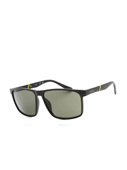 Guess Men's Sunglasses with Black Plastic Frame and Green Lens GF0255 02N