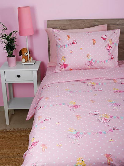Sunshine Sheet Set Single Cotton Feelings 30 Pink 165x270cm 3pcs