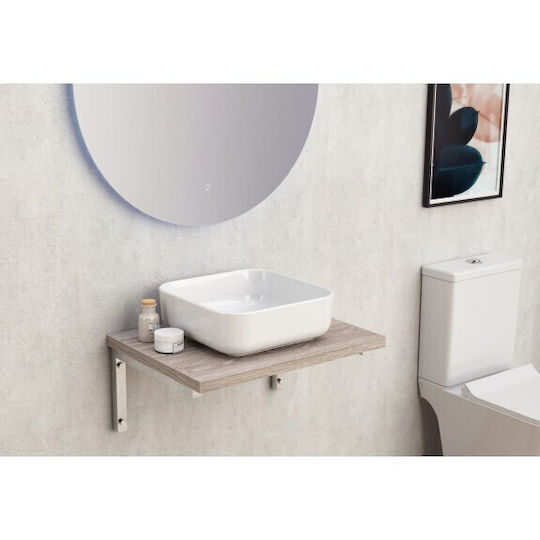 Inter Ceramic Πάγκος χωρίς Νιπτήρα Μ61xΒ46xΥ3cm Γκρι Inter Ceramic Πάγκος χωρίς Νιπτήρα Μ61xΒ46xΥ3cm Γκρι