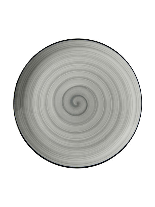 Porline Porselen Plate Shallow made of Porcelain Gray 27cm