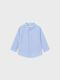 Mayoral Kids Linen Shirt Light Blue