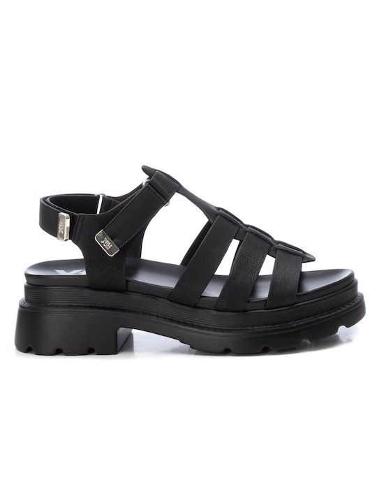 Xti Damen Flache Sandalen in Schwarz Farbe