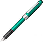 Platinum Fountain Pen Green of Aluminum with Green Inkjet