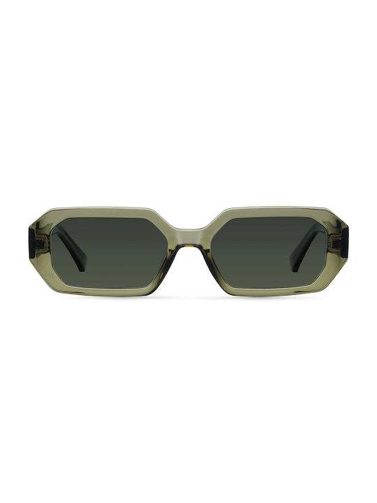 Meller Дамски Слънчеви очила с Зелен Пластмасов Рамка и Зелен Леща ES-STONEOLI