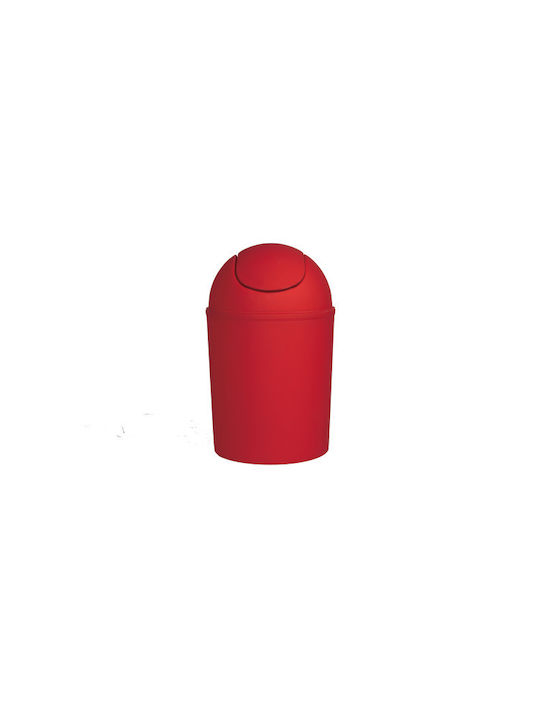 Inter Ceramic Κεραμικό Καλαθάκι Μπάνιου 5lt Κόκκινο