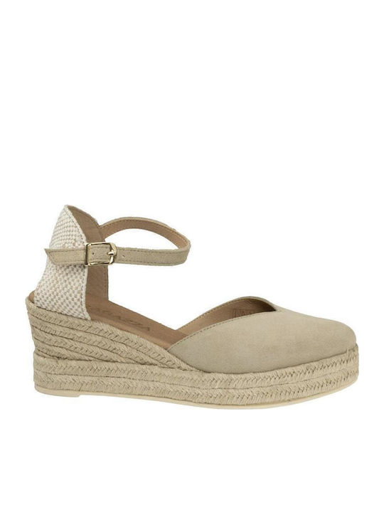 Ragazza Women's Suede Platform Espadrilles Beige