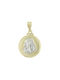 Senzio Belibasakis Pendant Kids Talisman with Virgin Mary from White Gold 9K 3VAR.16P