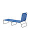 Liegestuhl Metallisch Garden Blau 188x56x28cm.