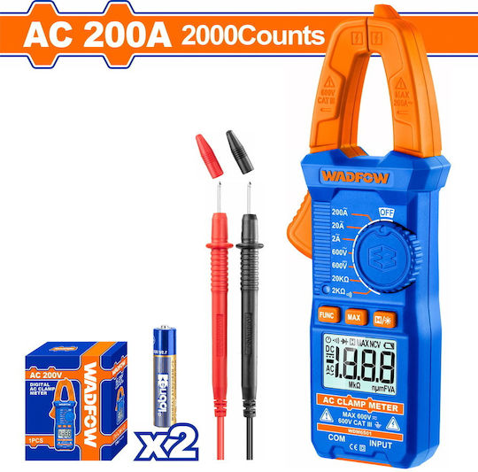 Wadfow Αμπεροτσιμπίδα Ψηφιακή 200A AC WDΜ6501 με Ακροδέκτες