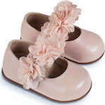 Babywalker Pink Baptism Leather Pumps