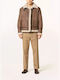 Arma Men's Winter Leather Jacket Brown