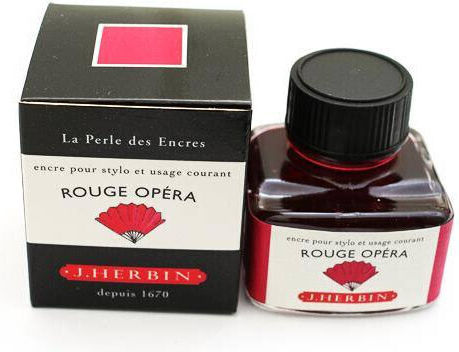 Jacques Herbin Replacement Ink for Pen is packaged in a beautiful bottle with a special position to hold the pen horizontally These bottles are called 30ml