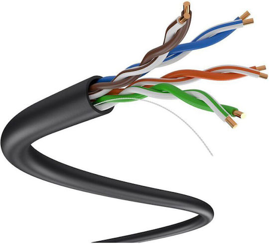 Bridge Cable U/UTP Cat.6 (Gigabit) Cablu De Rețea Ethernet Fără Conectori 305m Negru