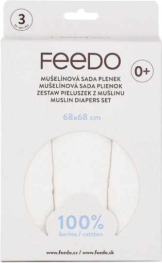 Feedo Σελτεδάκια Alb 68x68εκ. 3τμχ