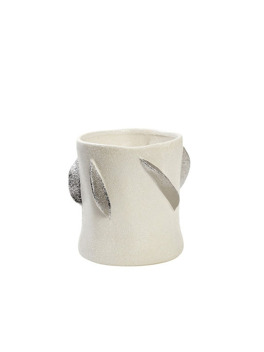 Espiel Decorative Vase Φυλλα White 18.2cm