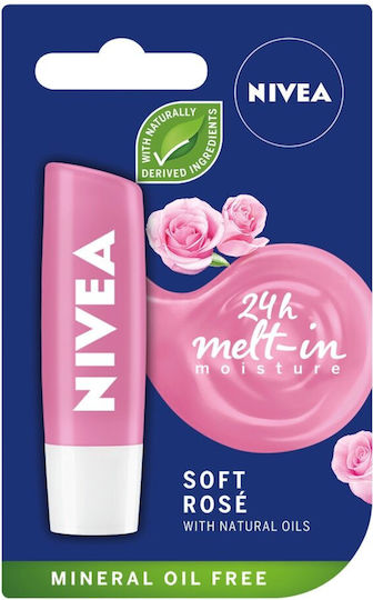 Nivea Лабиален Балсам с Цвят Мека роза 4.8гр