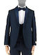 Men's Suit with Vest Navy Blue