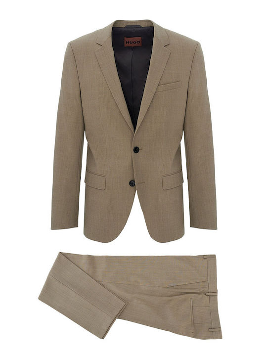 Hugo Boss Men's Suit with Vest Beige