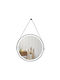 Costway Oglindă de Baie Rotundă Lumini LED Atingere 60x60cm Argintiu