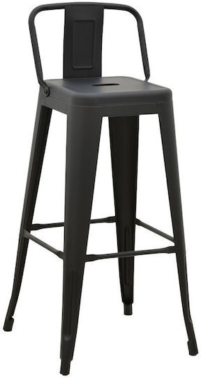Scaun Metalic Bar De Exterior Utopia Negru 42x42x97cm