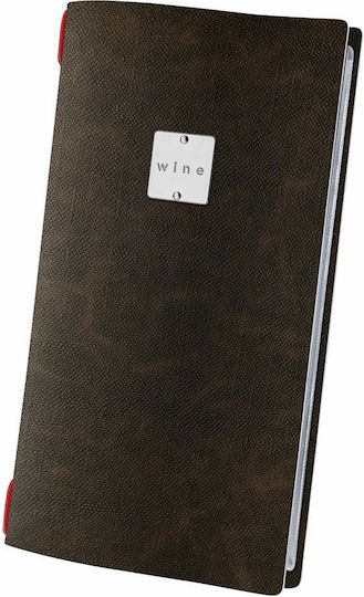 DAG Style Wine List in Brown Color 15.3x29.7 cm Eco Jute
