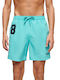 D2 Ovin Vintage Polo Men's Swimwear Shorts Aquamarine Blue