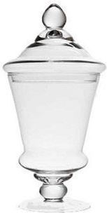General Use Glass Jar with Lid and Stand Transparent 12x13cm